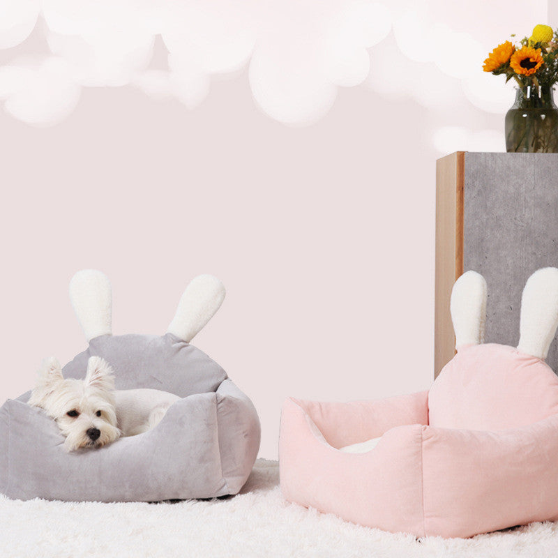 Universelles Hundebett mit waschbarem Kissen für Haustiere